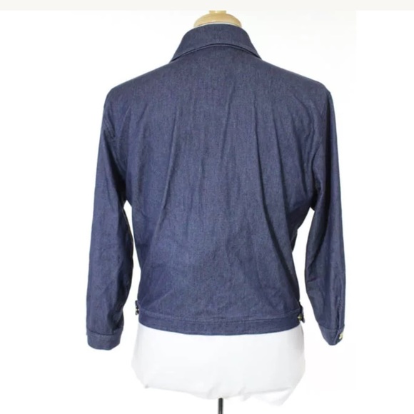 ST JOHN SPORTSWEAR DENIM JACKET SIZE LARGE - Picture 4 of 6